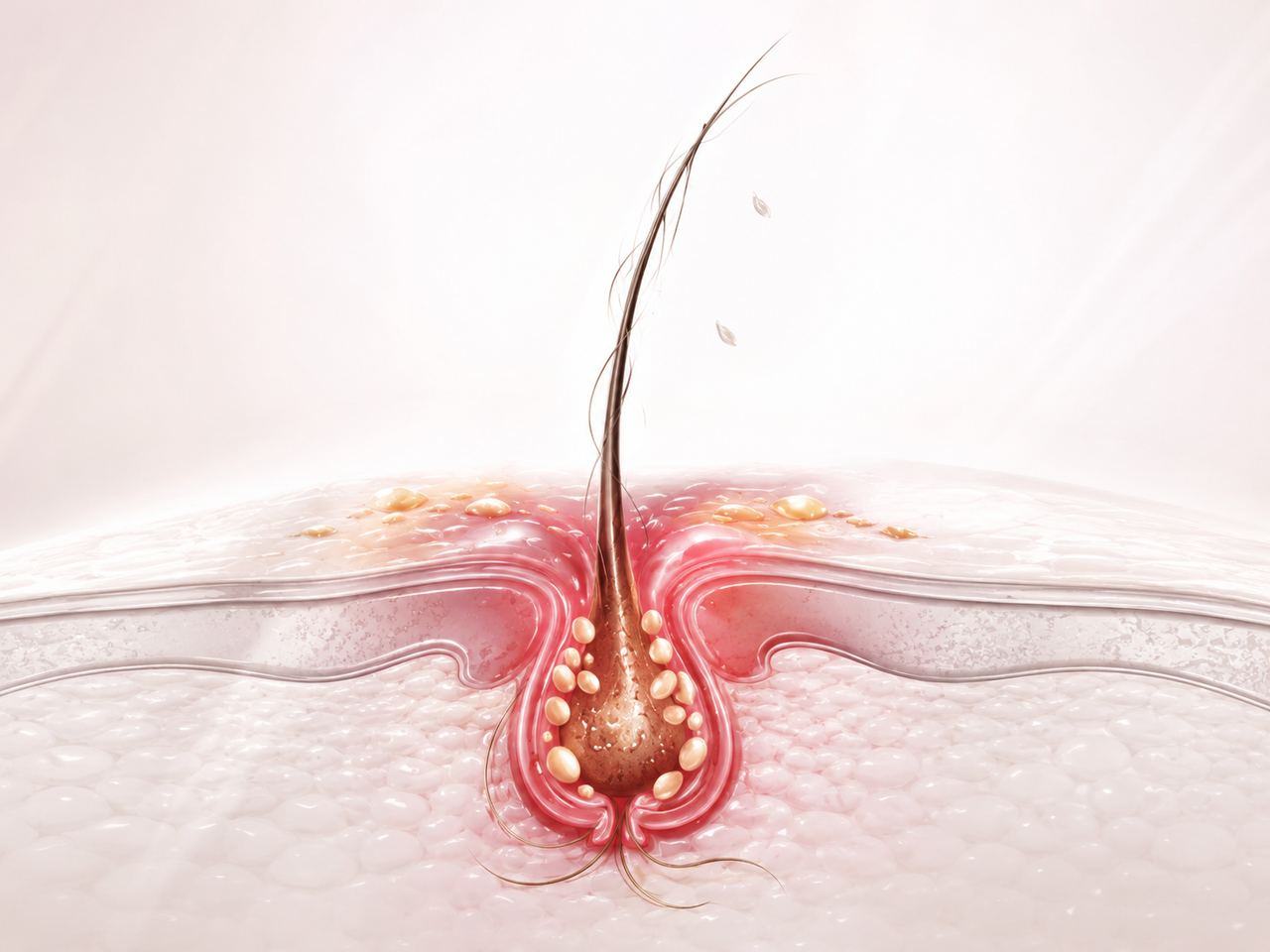 A follicle with no growth signal reaching it