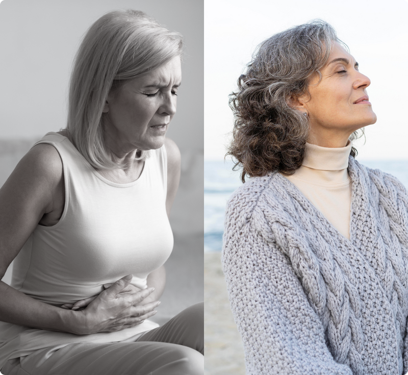 Before and after a full-cycle cleanse