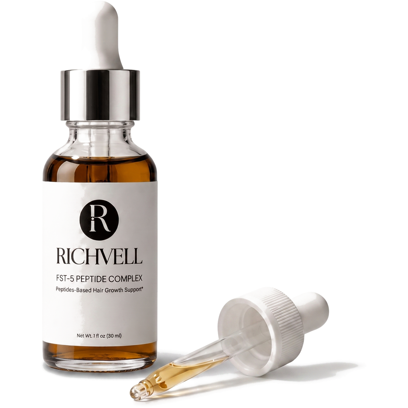 Richvell FST-5 Peptide Complex bottle and dropper